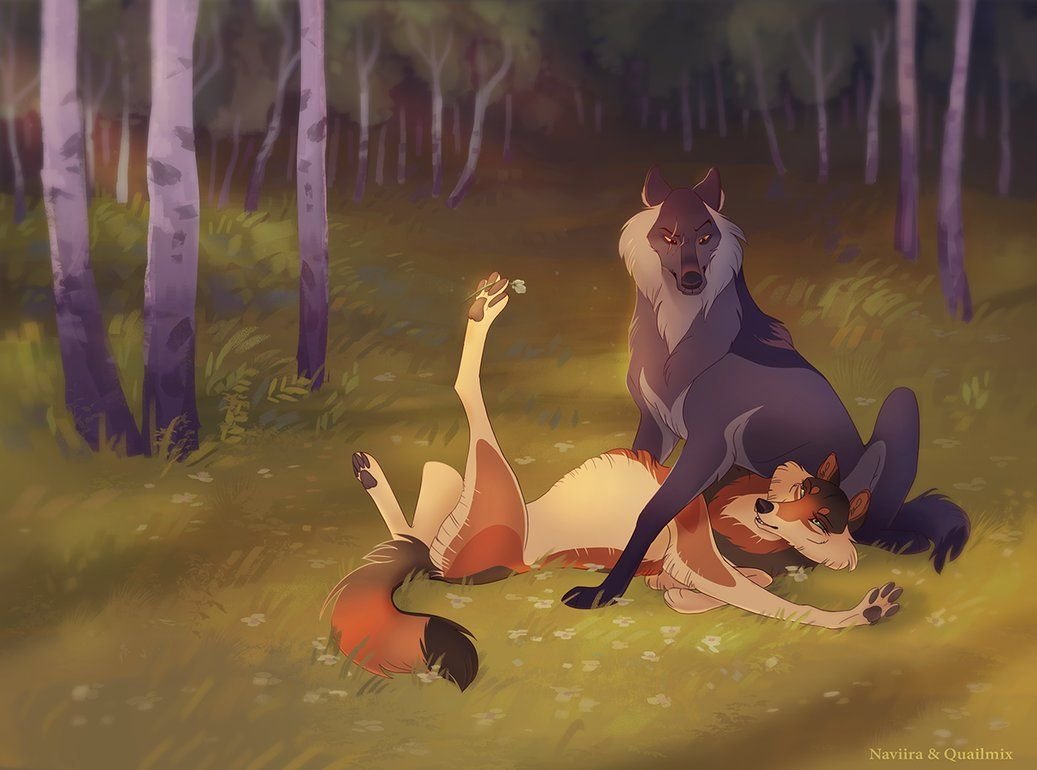 Лиса и пёс арт