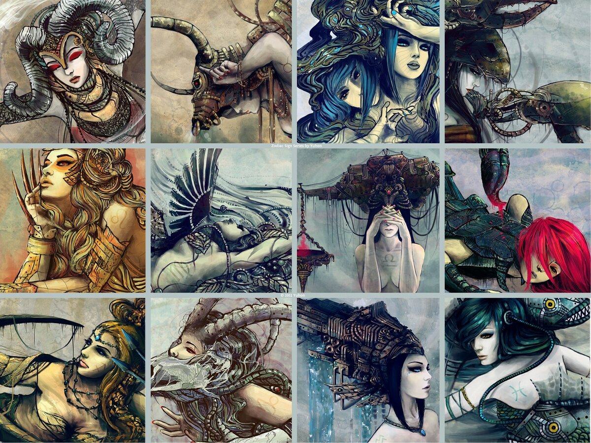 Знаки зодиака от художницы Yuhon