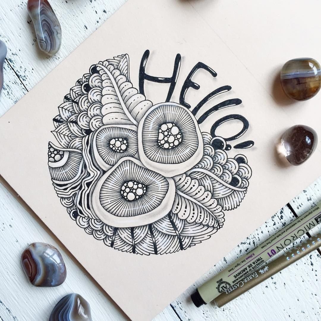 Космос в стиле Зентангл