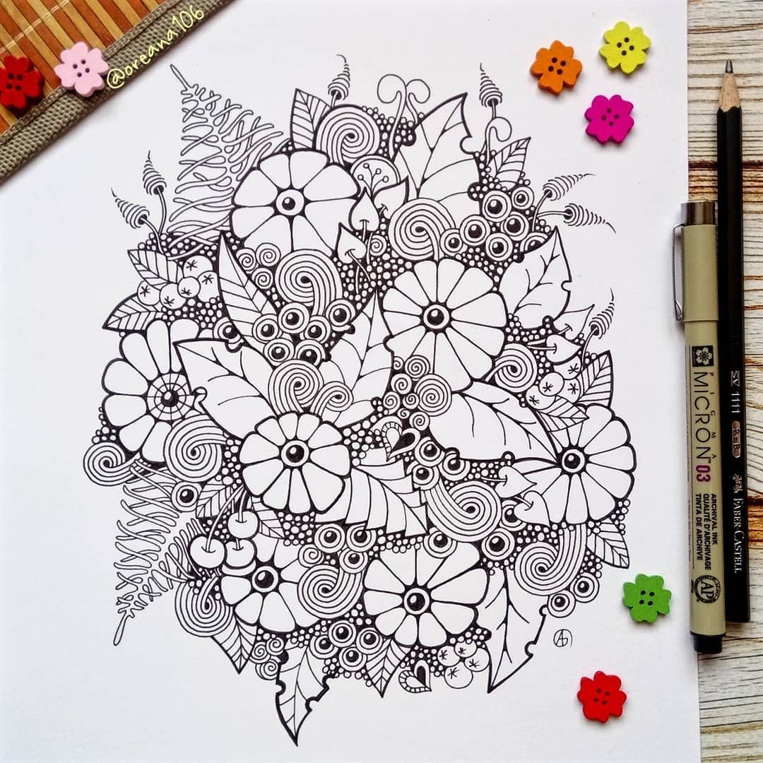 Цветочные дудлы