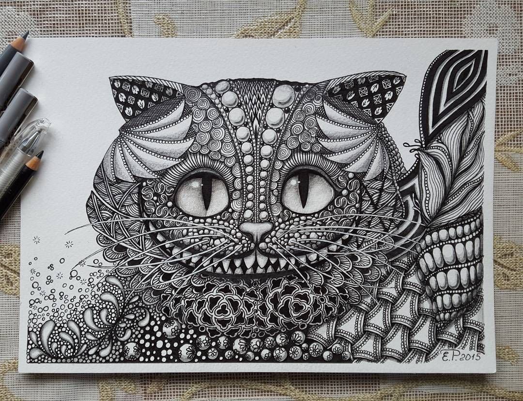 Дудлинг Чеширский кот