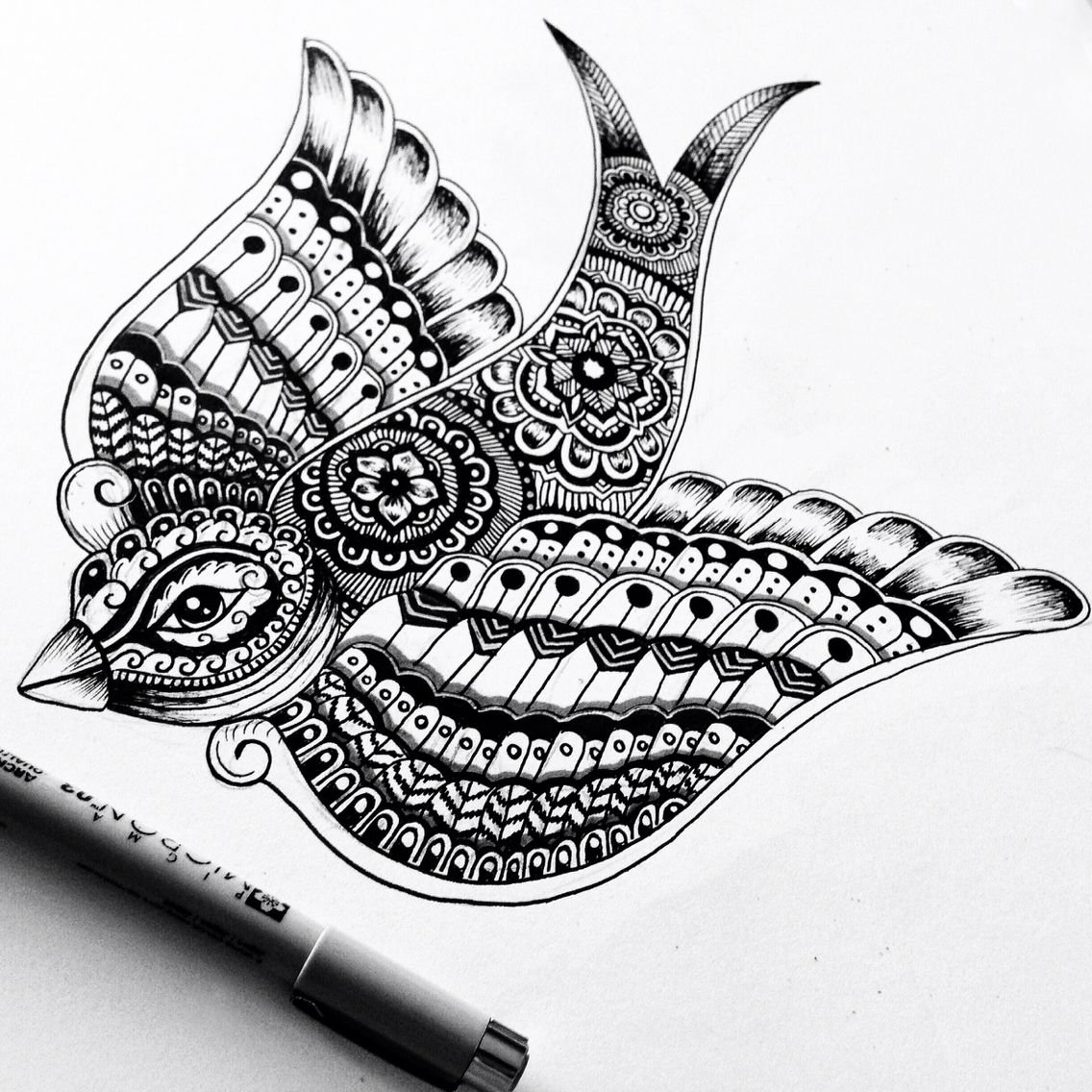 Зентангл эскиз