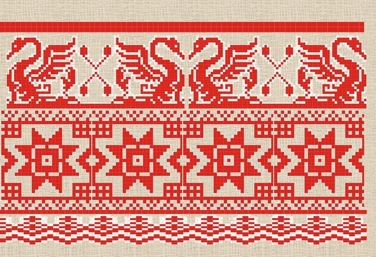 Карельская вышивка солярные знаки