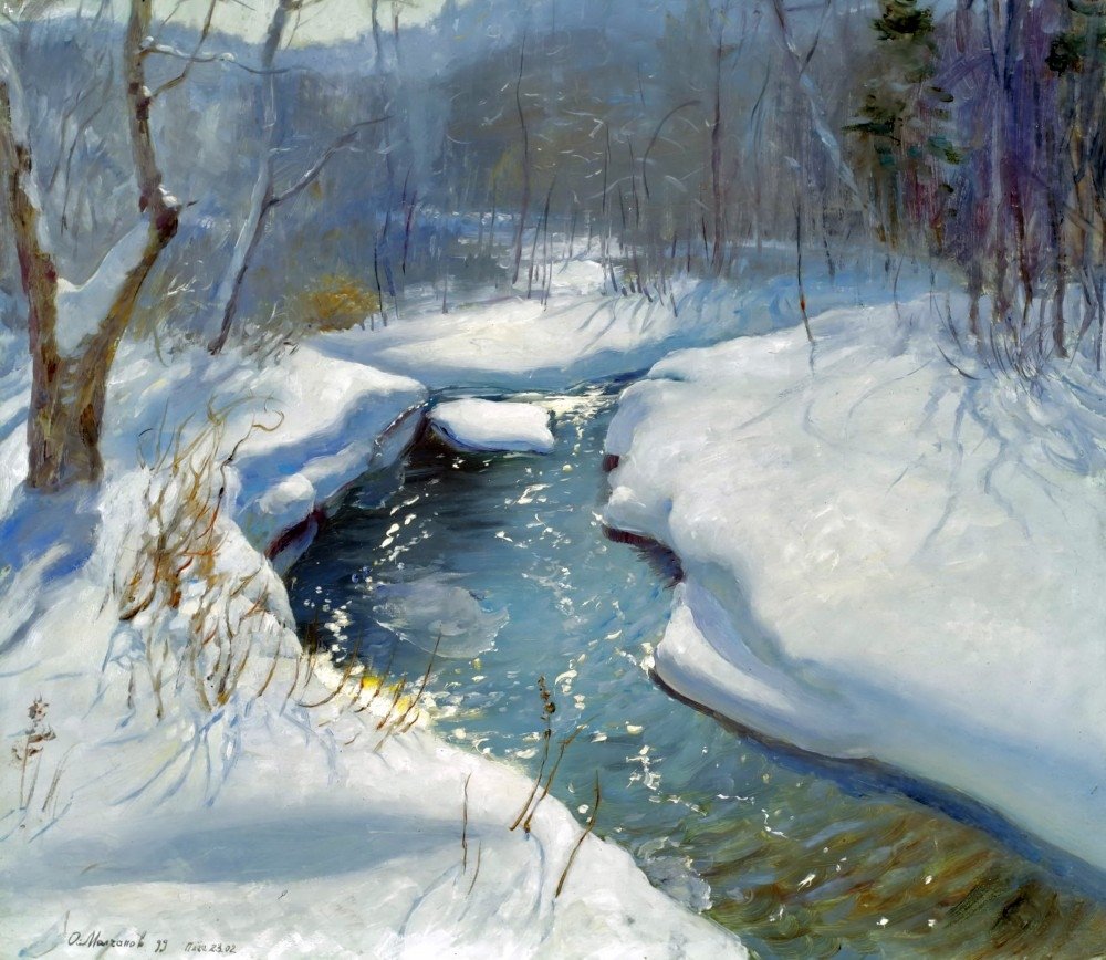 Река скована льдом