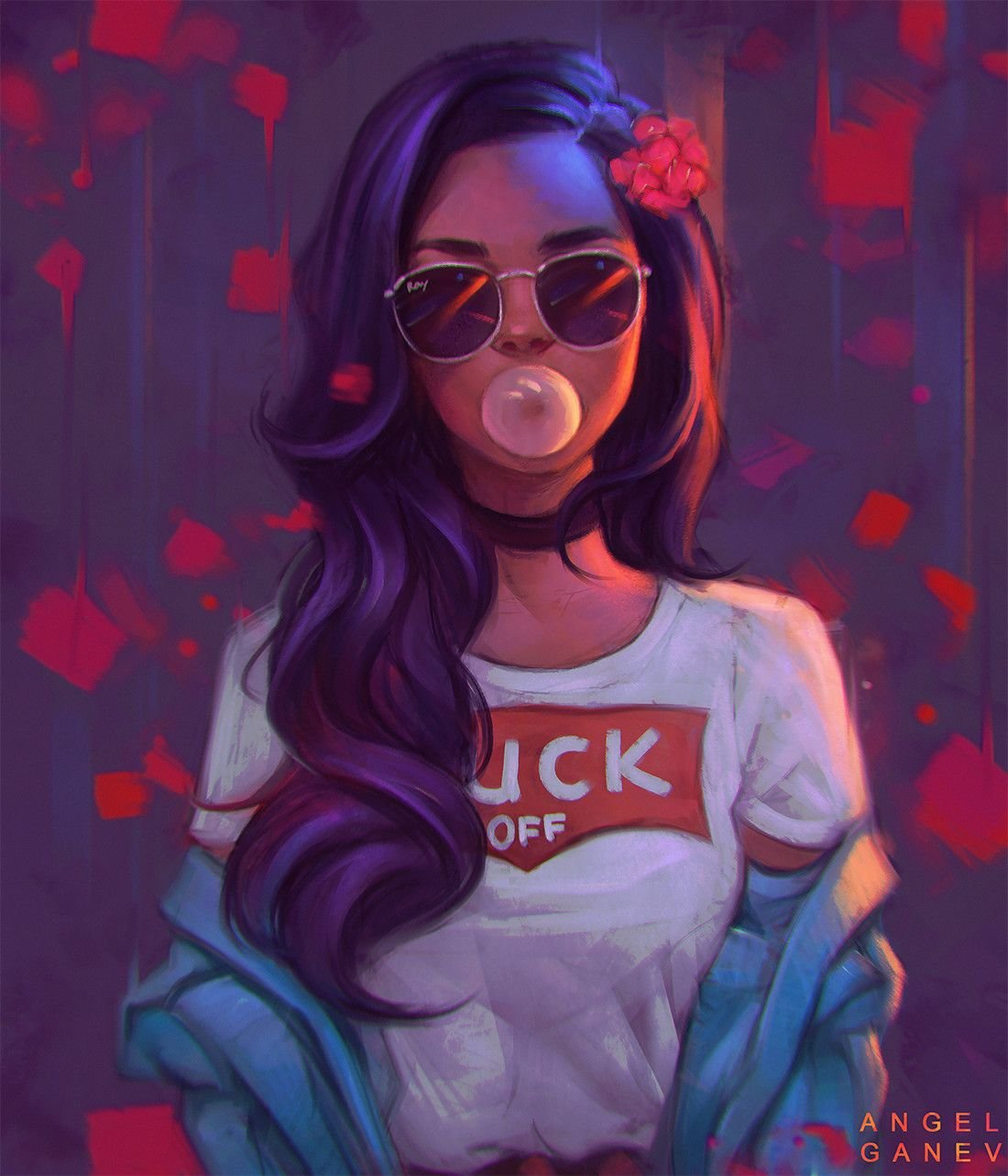 Художник toonimated портреты в стиле аниме