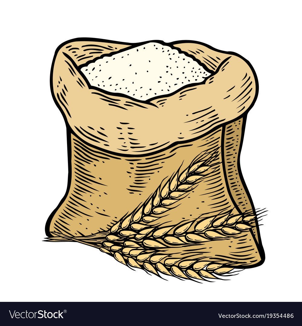 Мешки с мукой иллюстрация