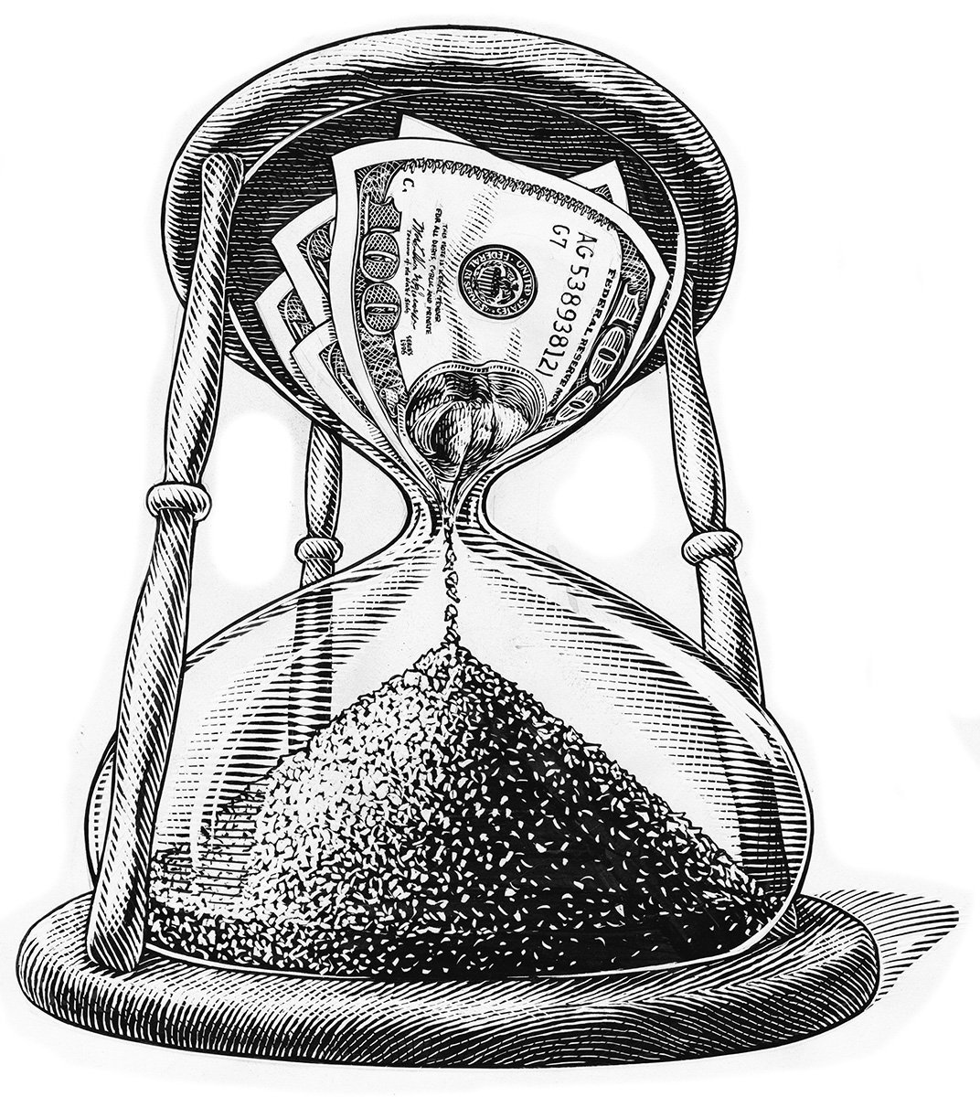 Песочные часы рисунок