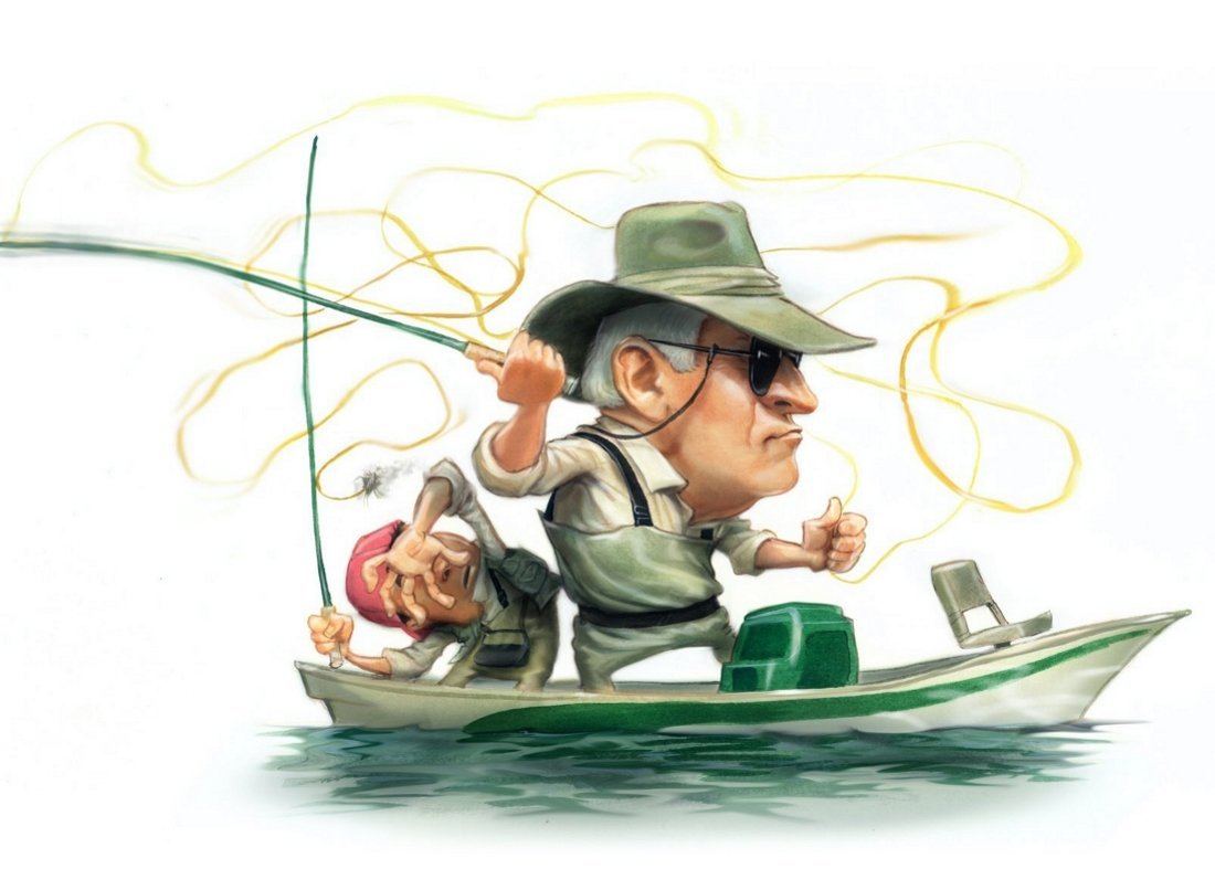 Рыбак иллюстрация