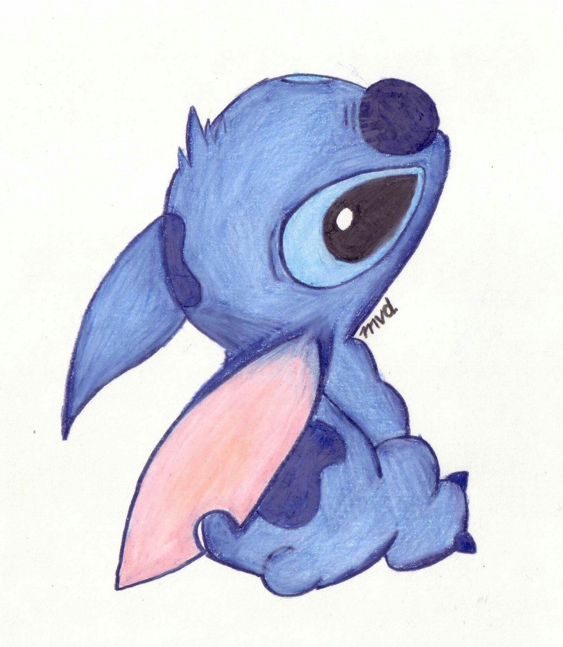 Рисунок Стича карандашом маленький