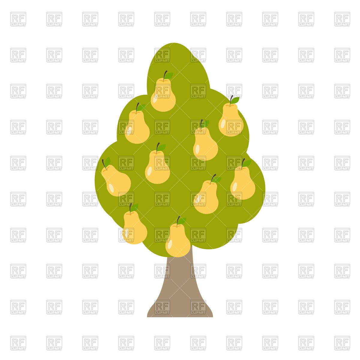 Груша дерево вектор