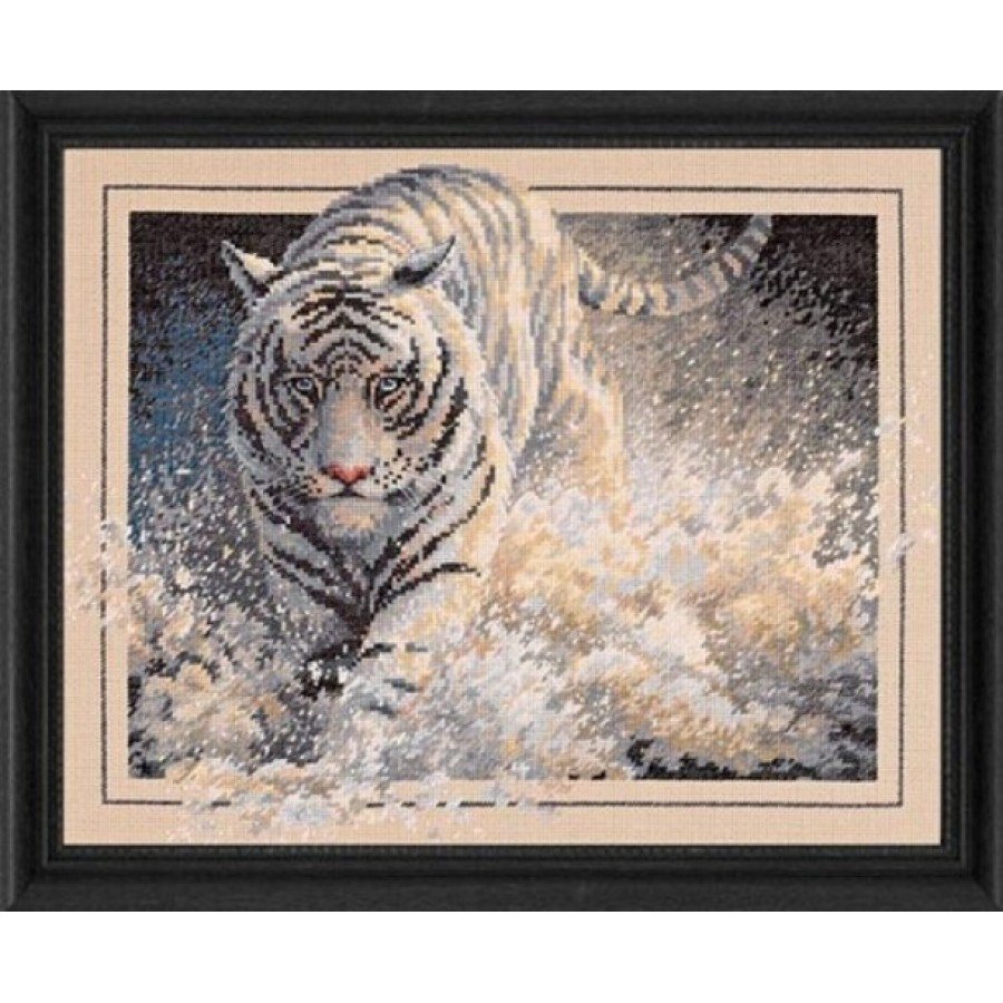 Molly набор алмазной вышивки белый тигр (km0173) 50х40 см