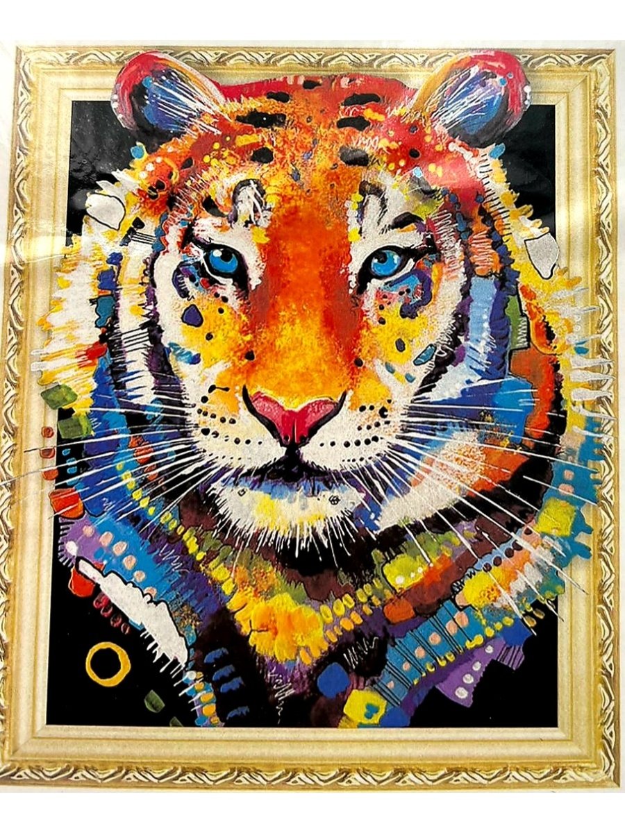 Алмазная мозаика 5d тигр