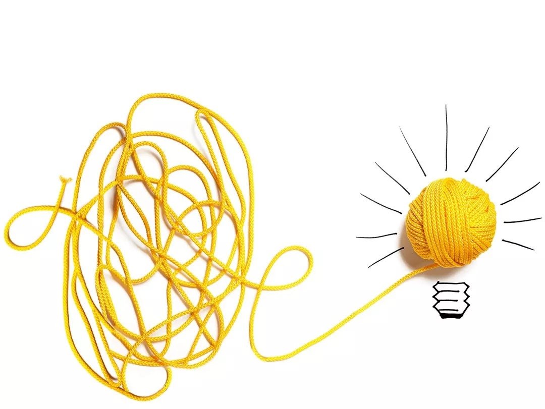 Сплетение нитей клубок