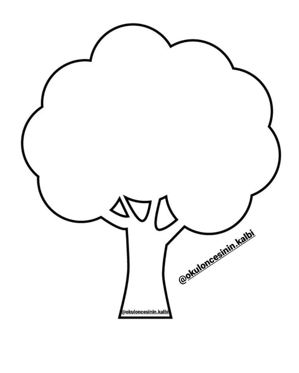 Трафарет дерева для вырезания