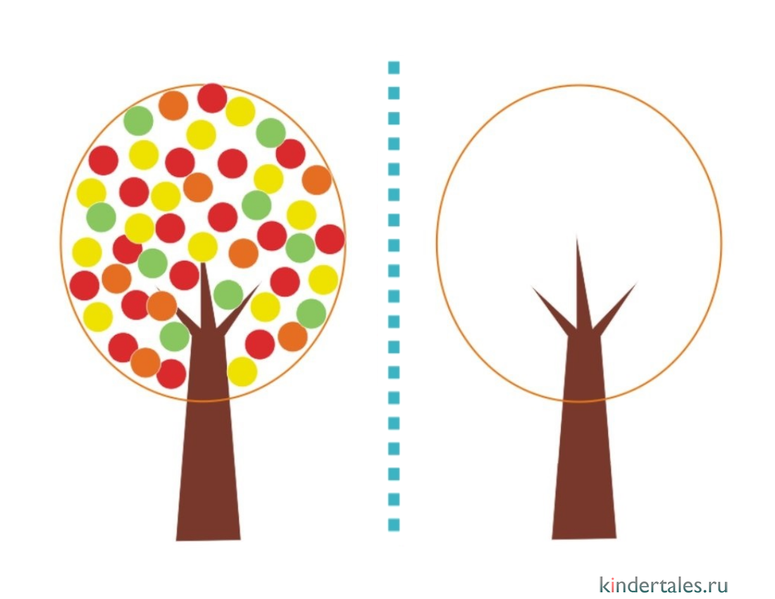 Трафарет дерева для вырезания