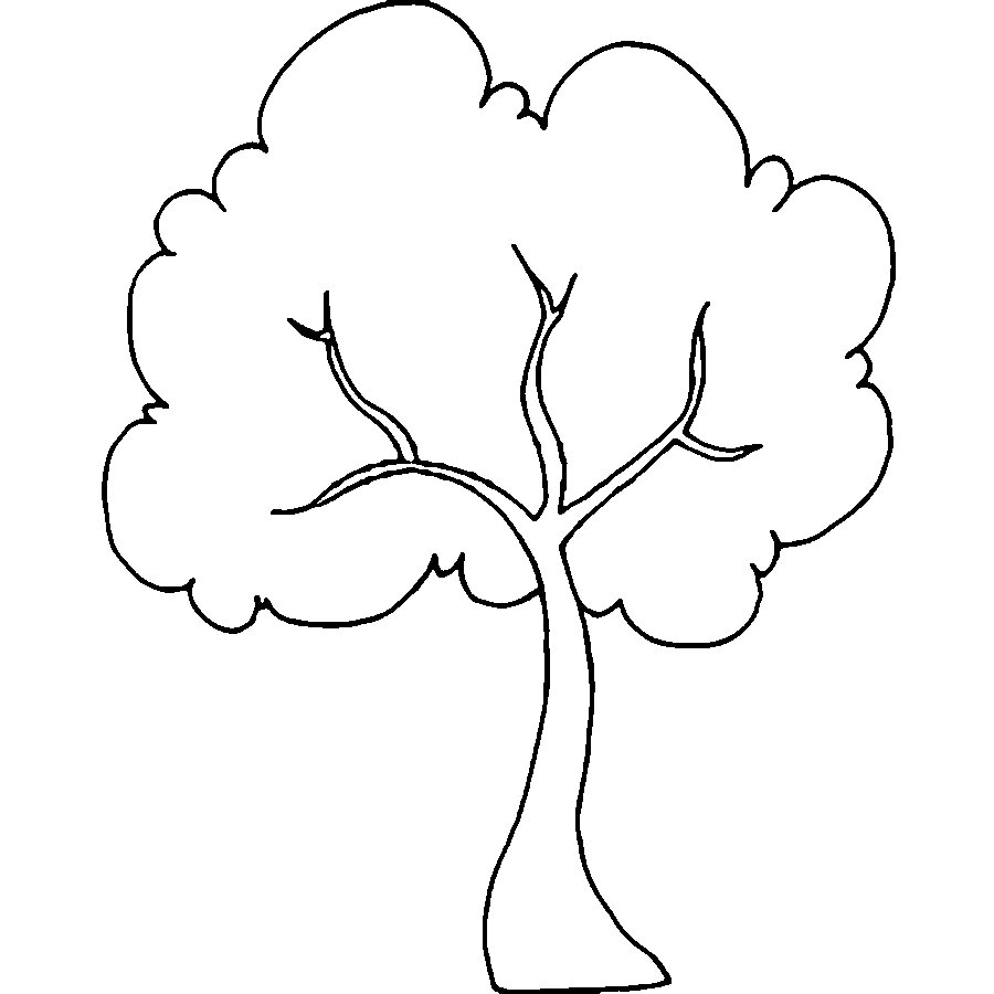 Трафарет кроны дерева