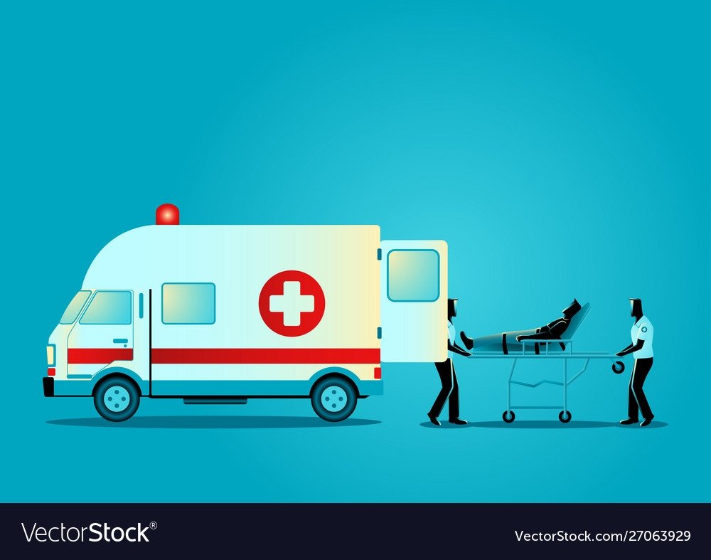 Доктор на фоне скорой помощи