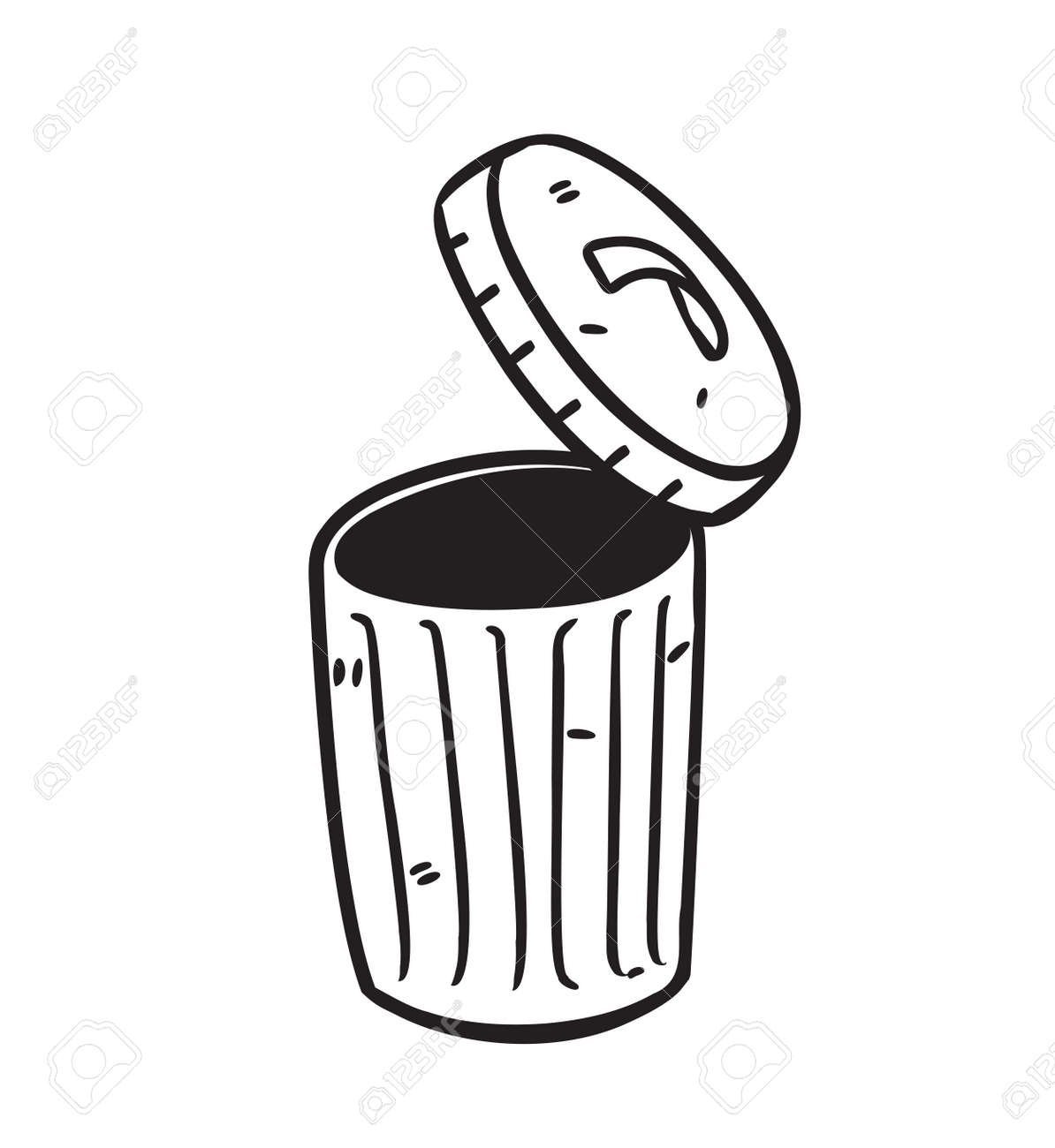 Мусорная корзина раскраска для детей