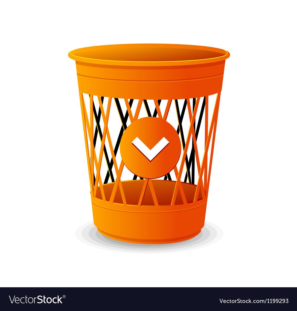 Корзина для мусора на прозрачном фоне