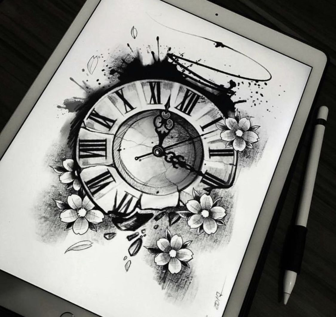 Часы набросок