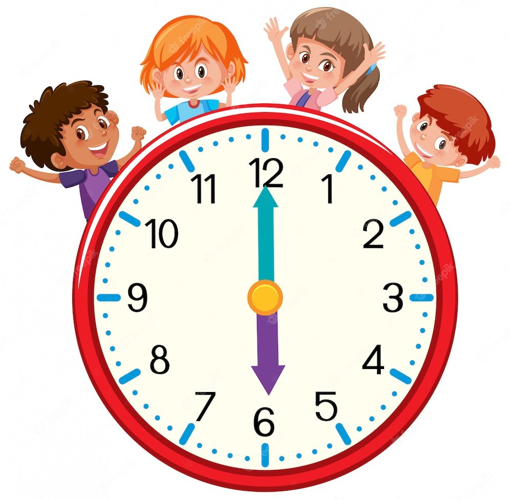 Распорядок дня на часах для детей