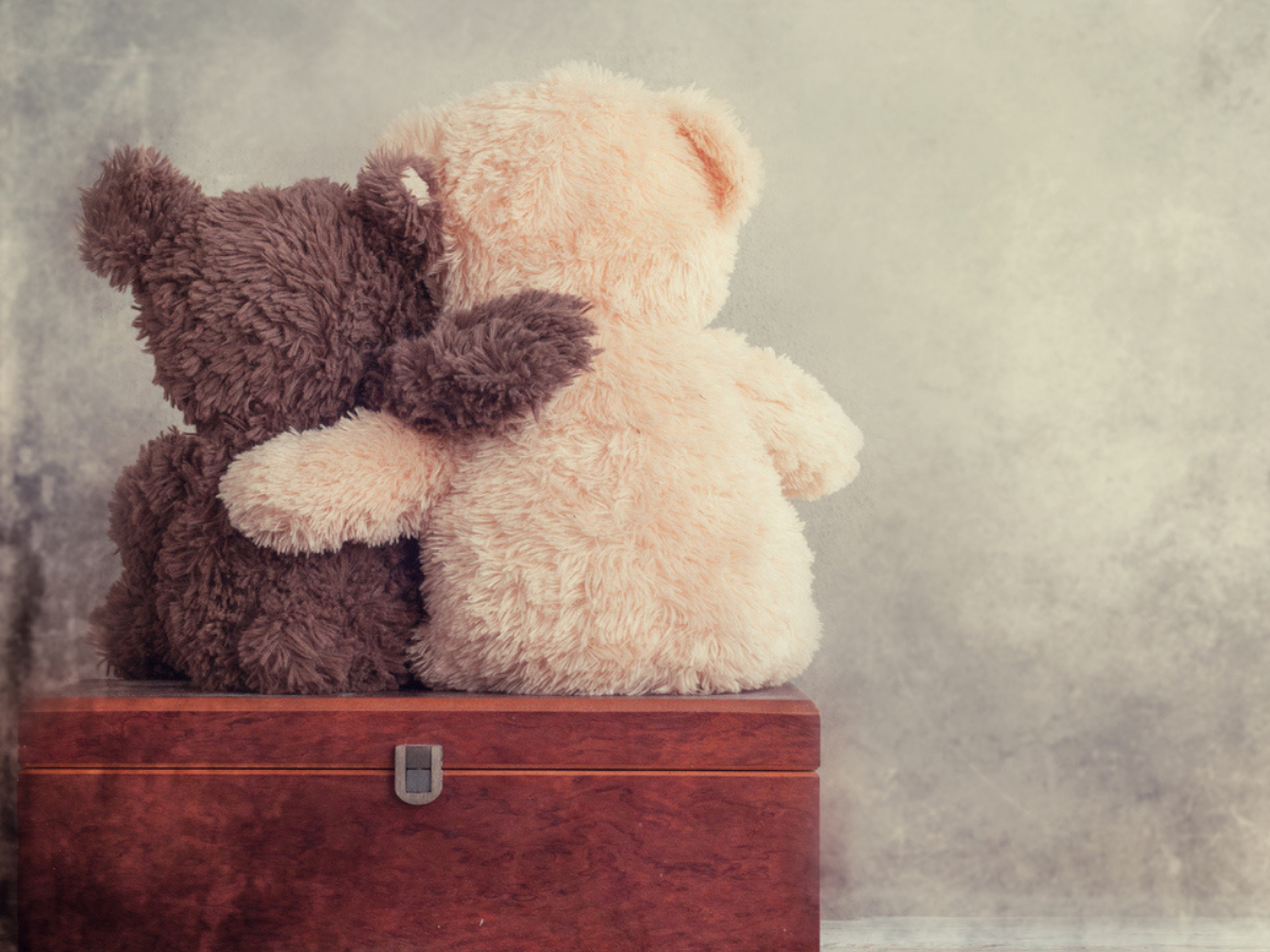 Мишки обнимаются