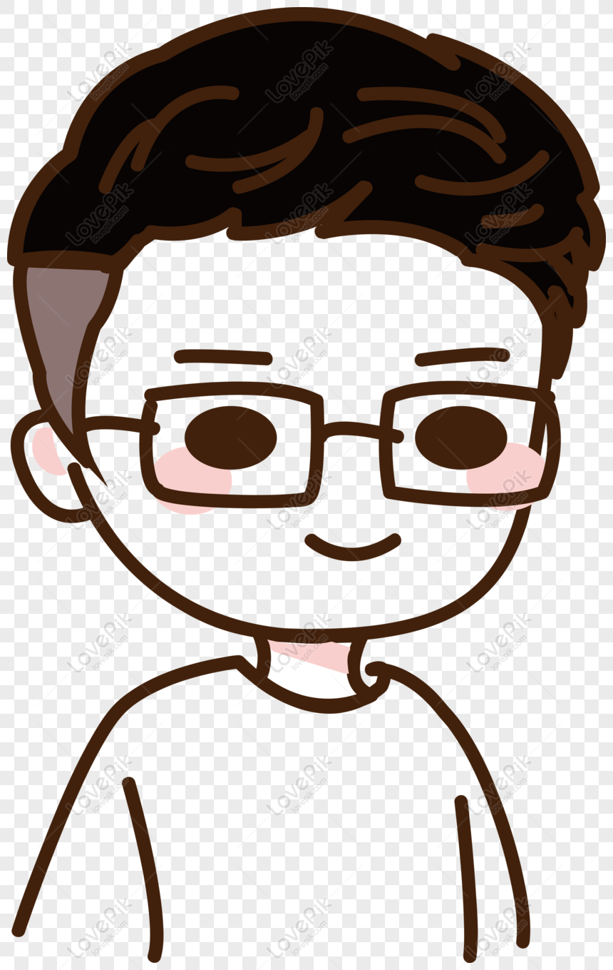 Нарисованный мальчик в очках