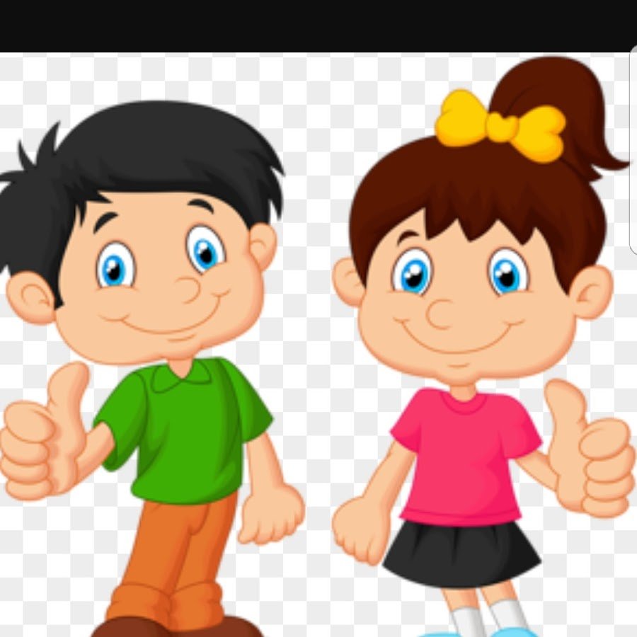 Мальчик и девочка мультяшные