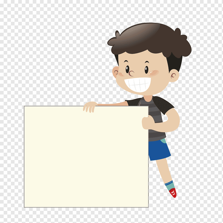 Мальчик держит коробку рисунок