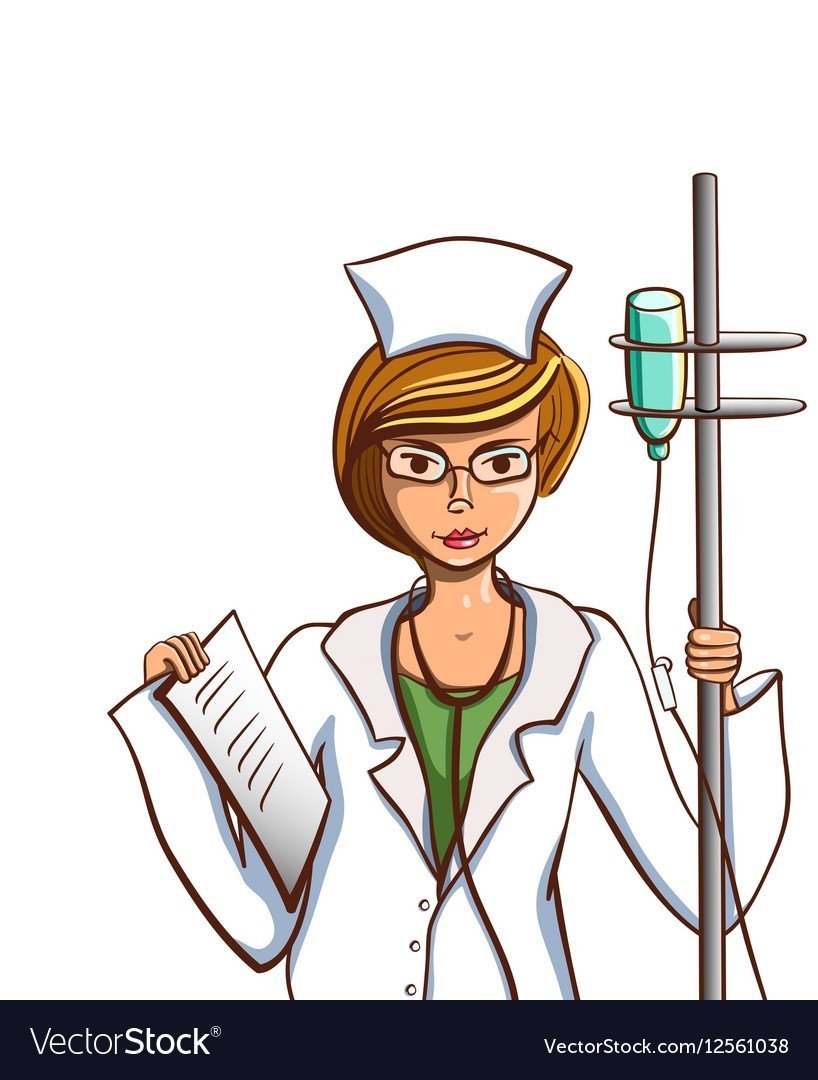 Процедурная медсестра мультяшная