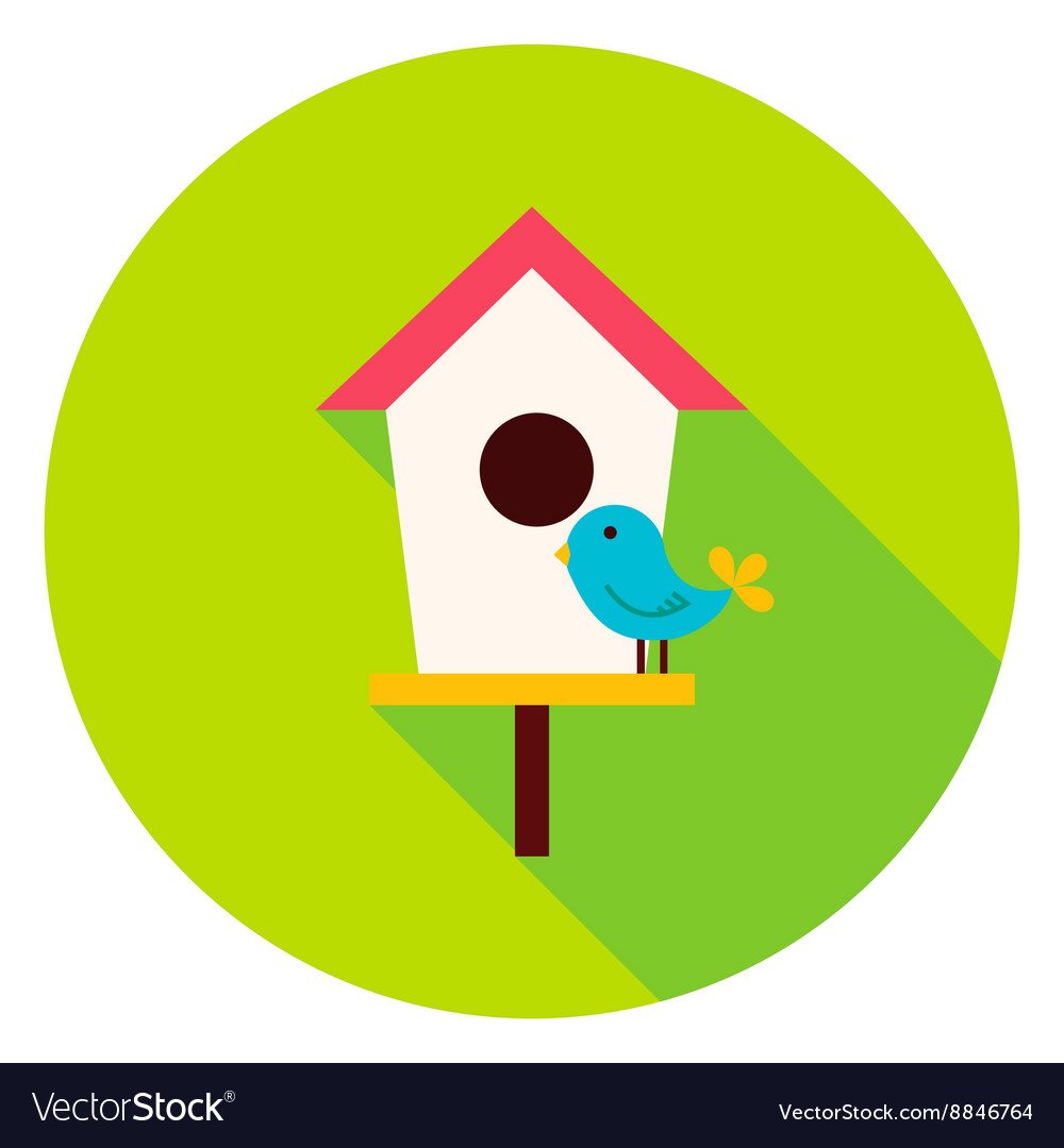 Птицы в скворечнике на прозрачном фоне