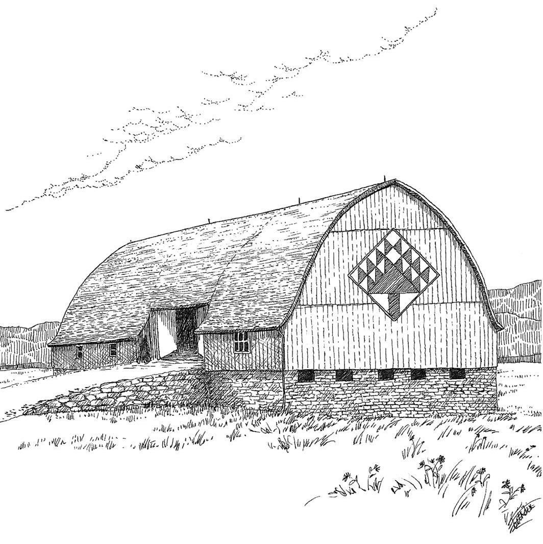 Амбар рисунок