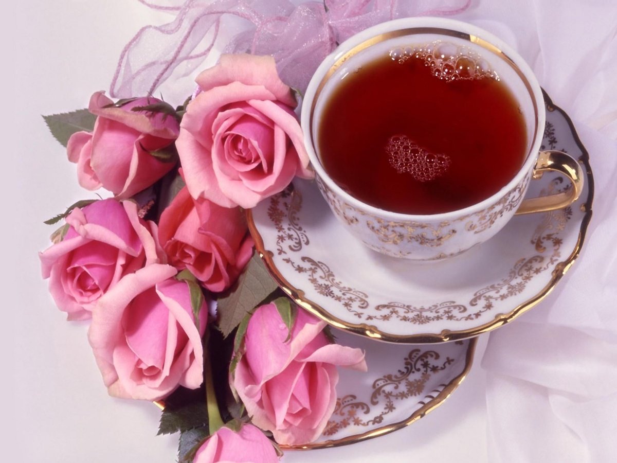 Кофе и цветы