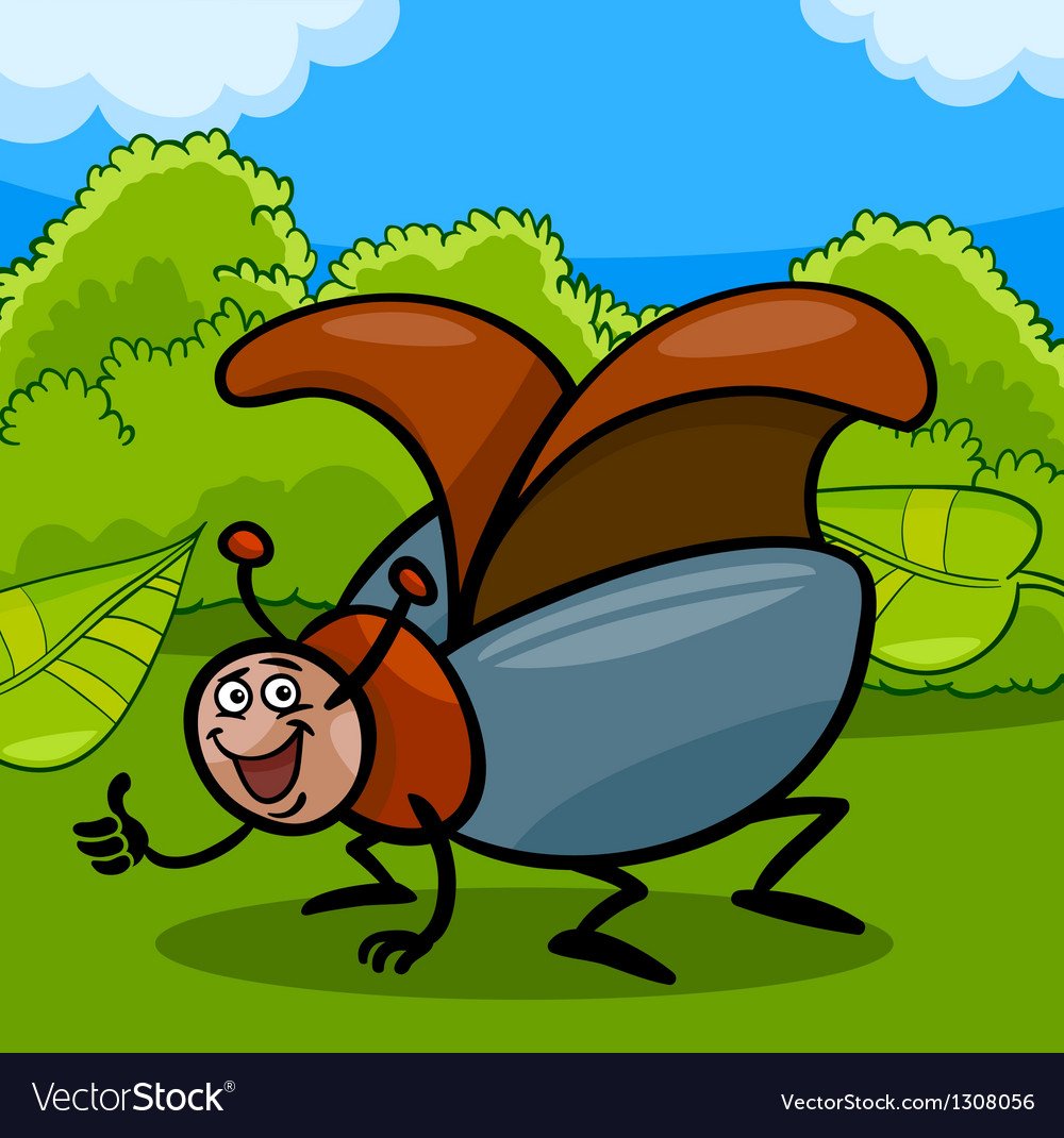 Мультяшные насекомые Майский Жук