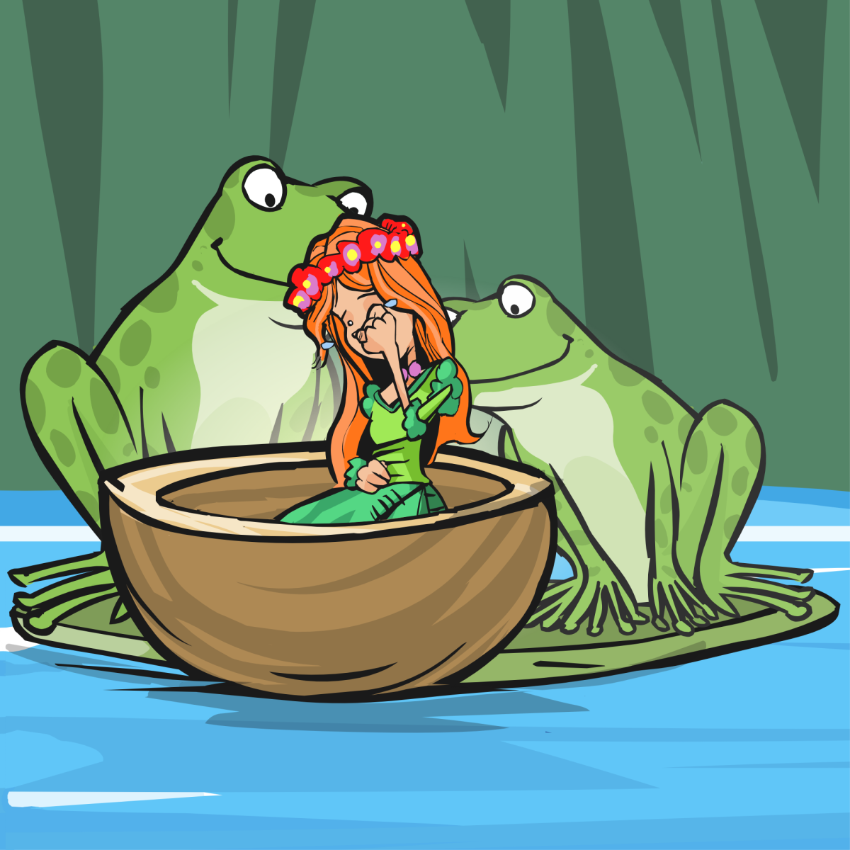 Цветы и насекомые нарисованные