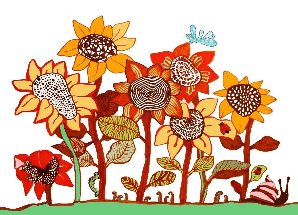 Цветы стилизация