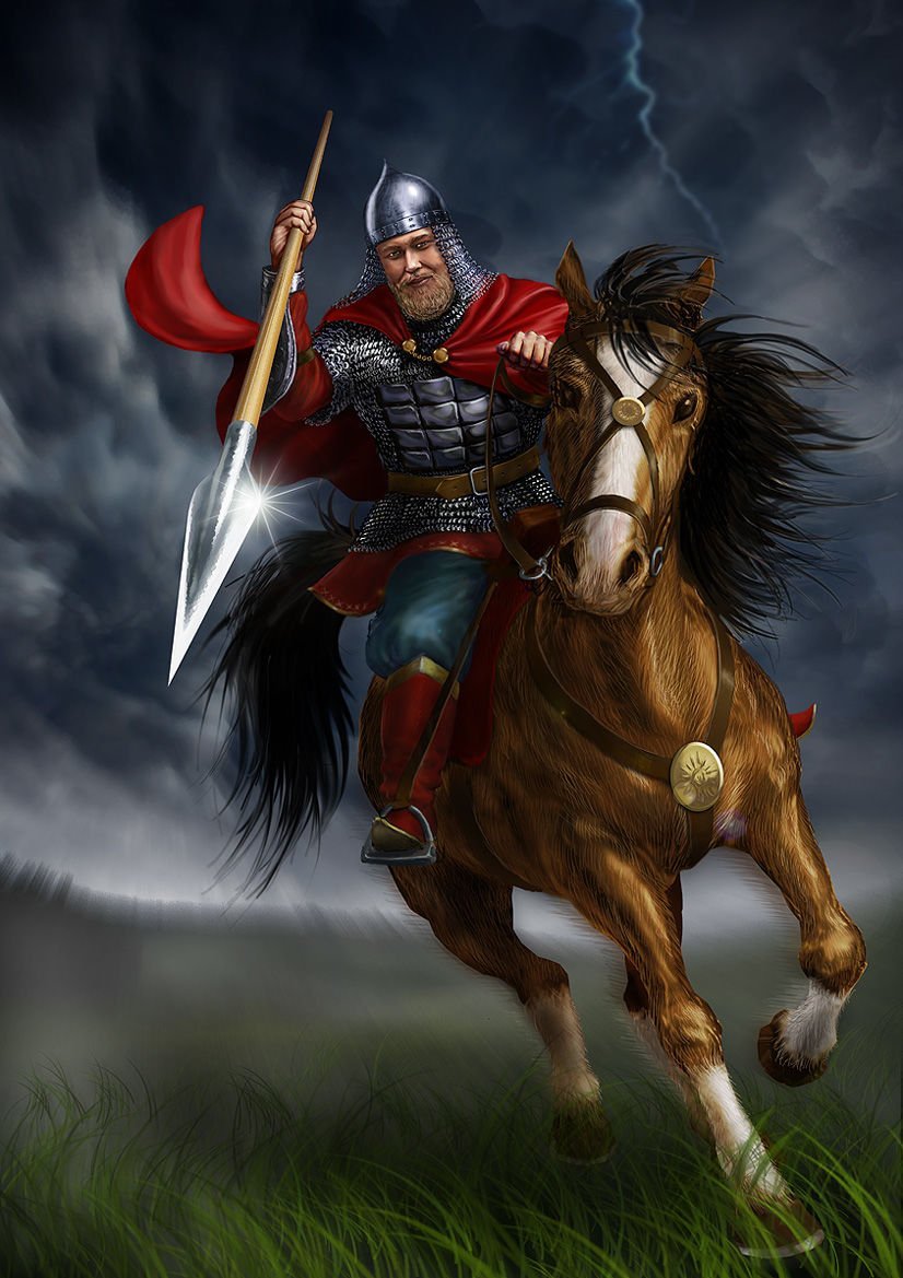 Русский воин богатырь