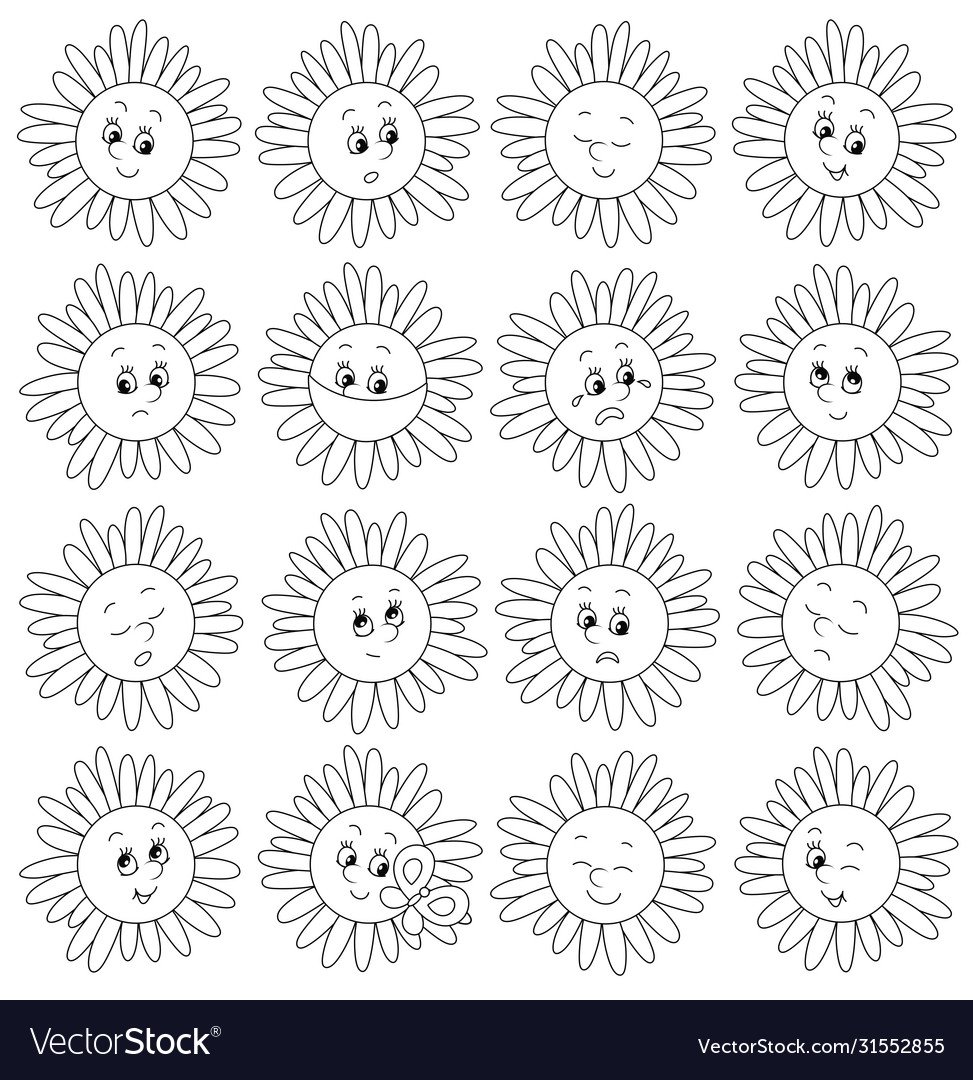 Солнце и тучи с эмоциями