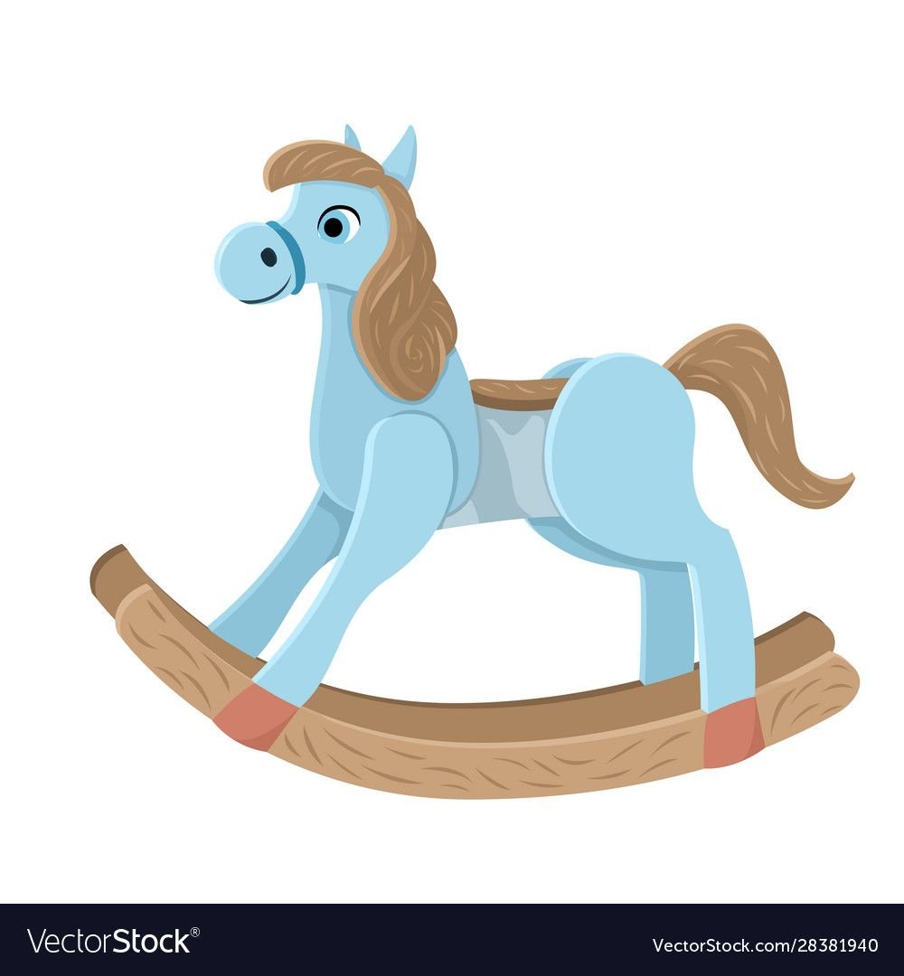 Лошадка голубая для ребенка