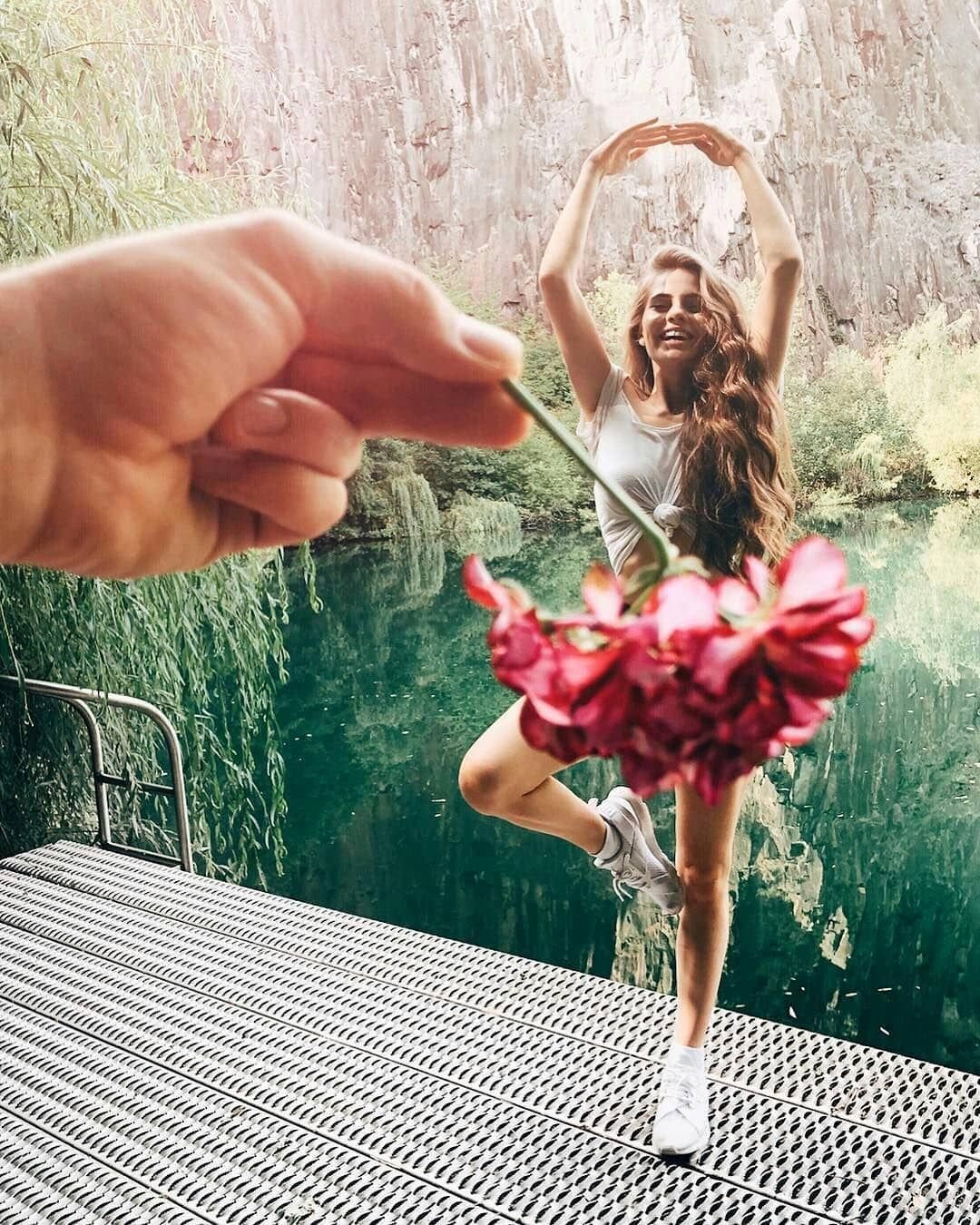 Креативная фотосессия с цветами