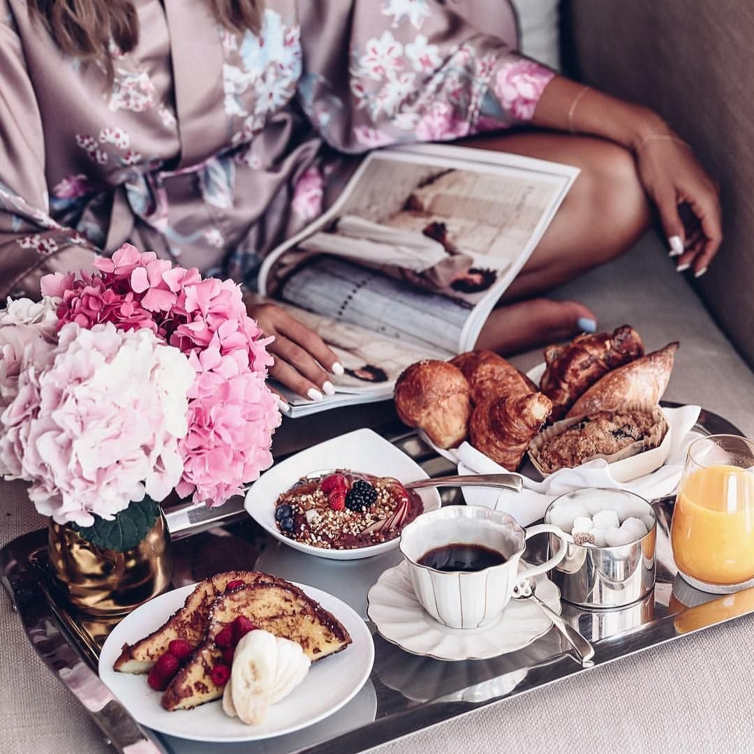 Красивый завтрак для девушки