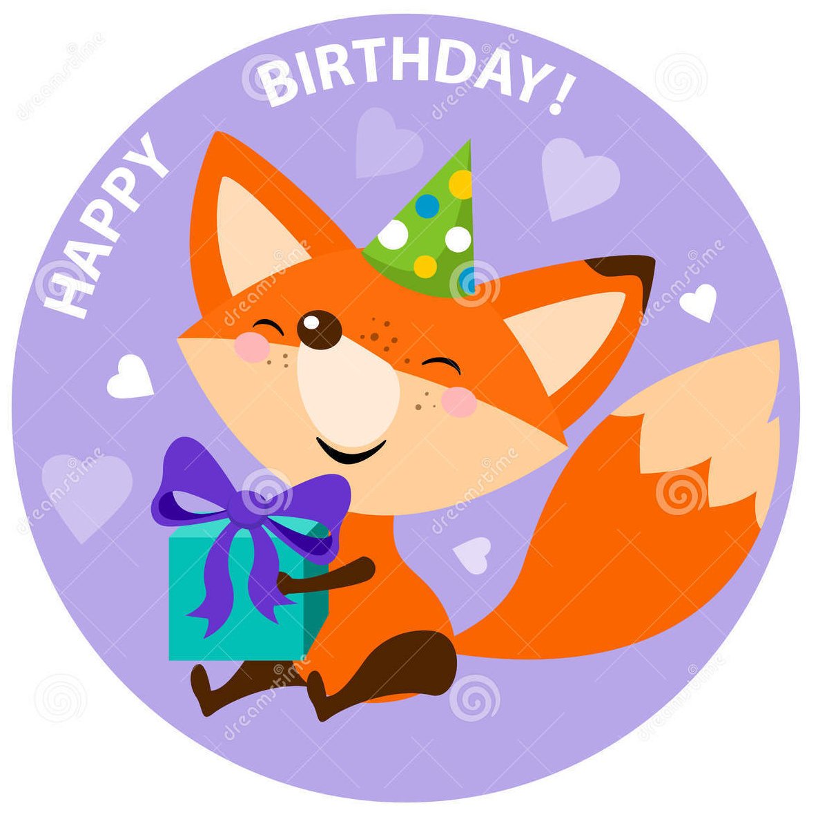 Happy Birthday лиса