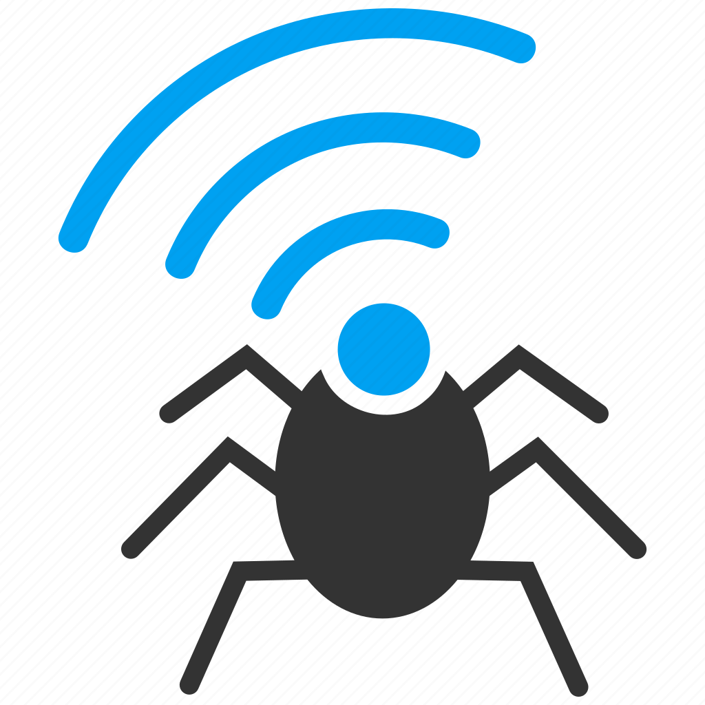 Шпионские жучки иконка белый фон