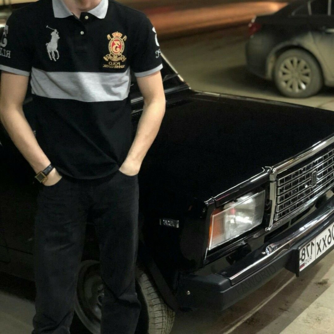 Лада 2107 черная тонированная