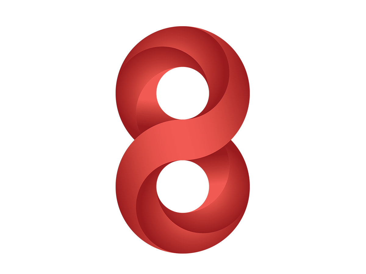 Восемь. Цифра 8. Восьмерка число. Цифра 8 в круге. Логотип восьмерка.