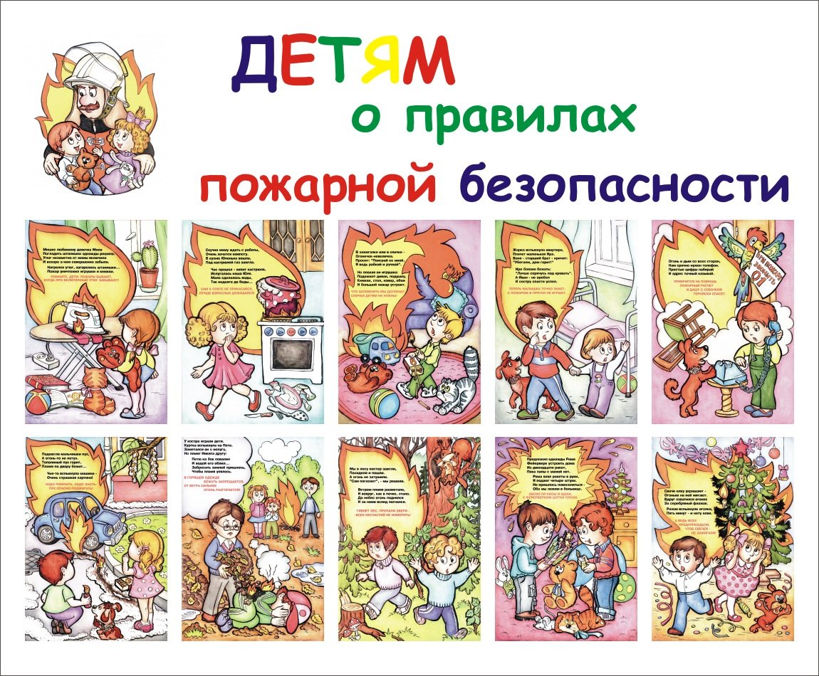 Правила пожарной безопасности для детей в картинках