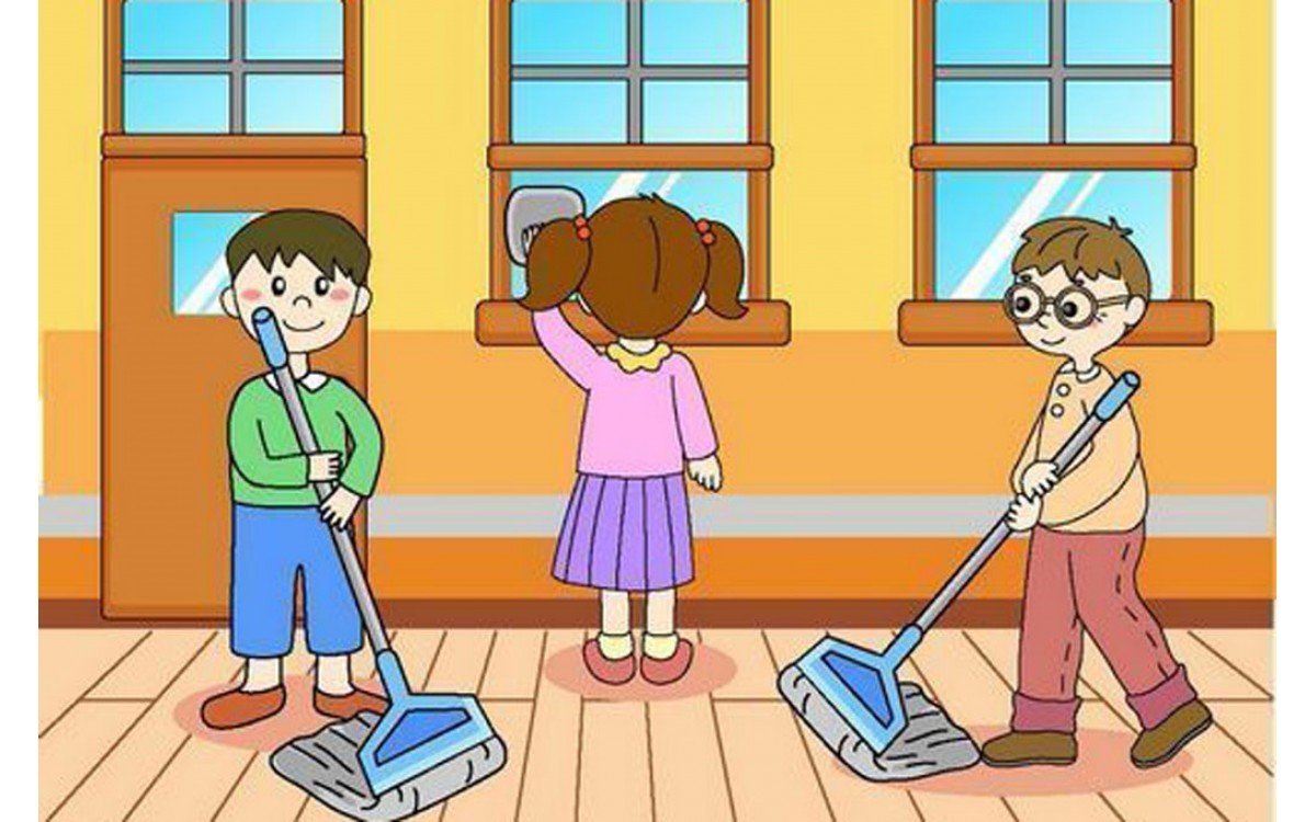 Дети убира.тяс яв классе