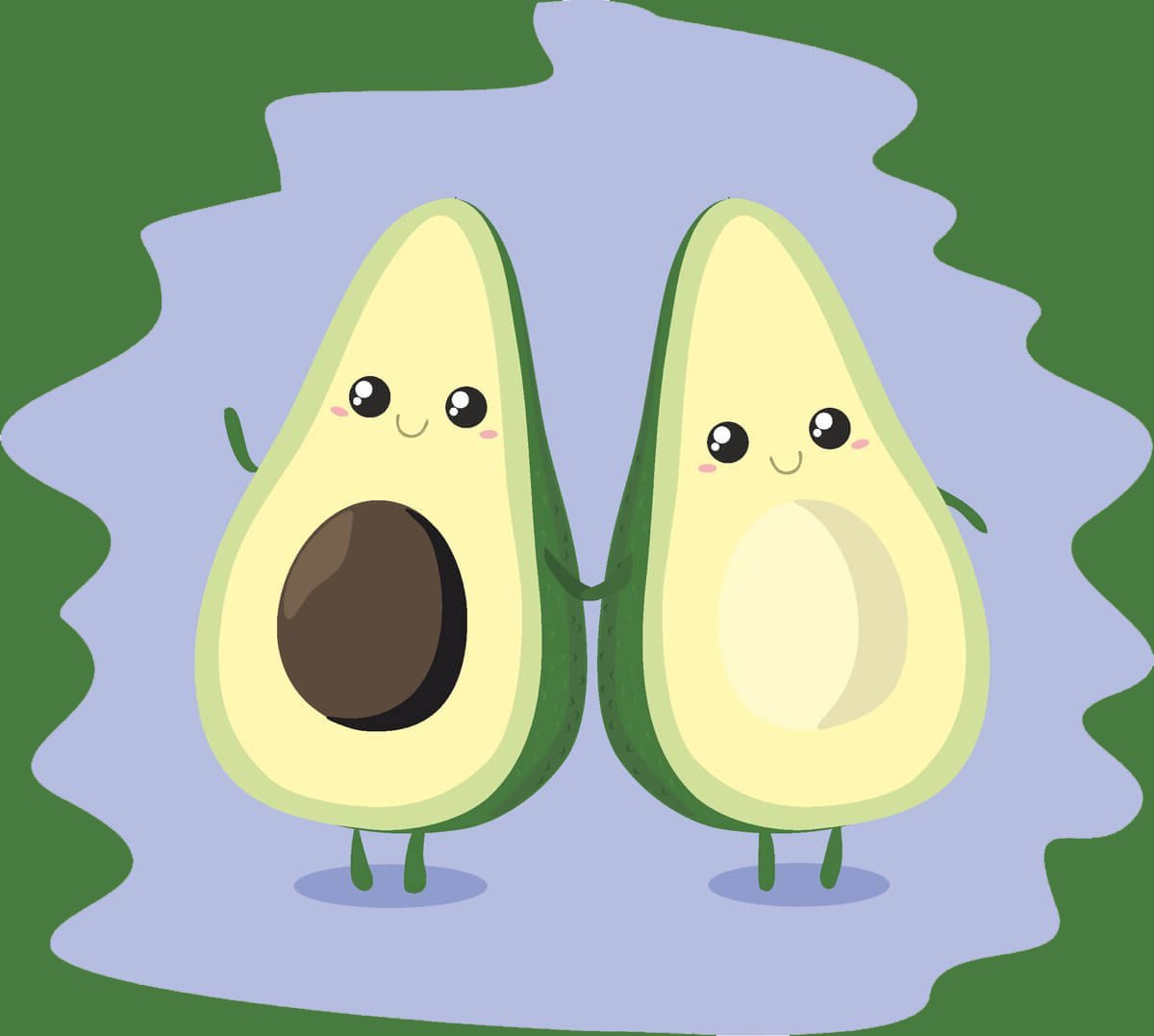 Авокадо мультяшные