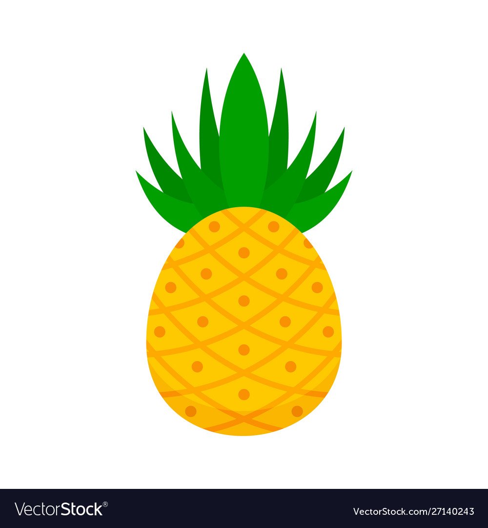 Ананас в стиле флэт