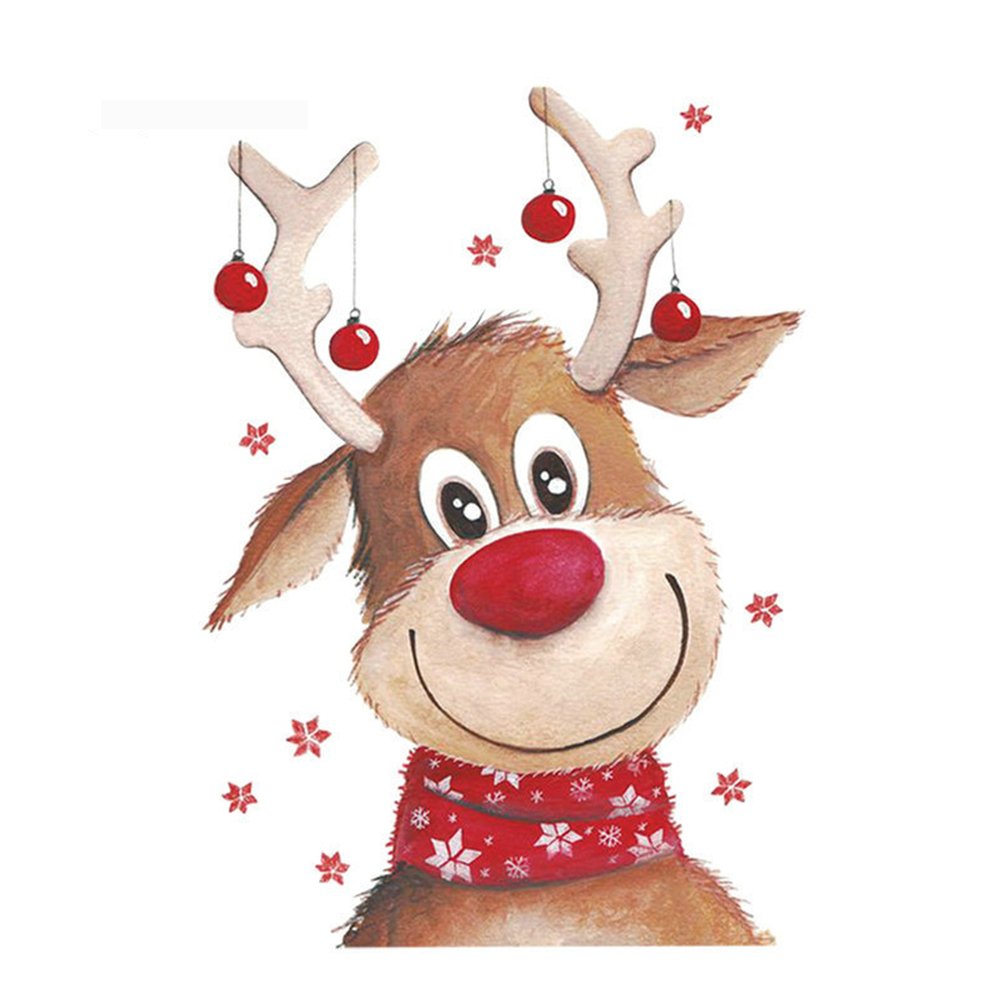 Благородный олень на белом фоне